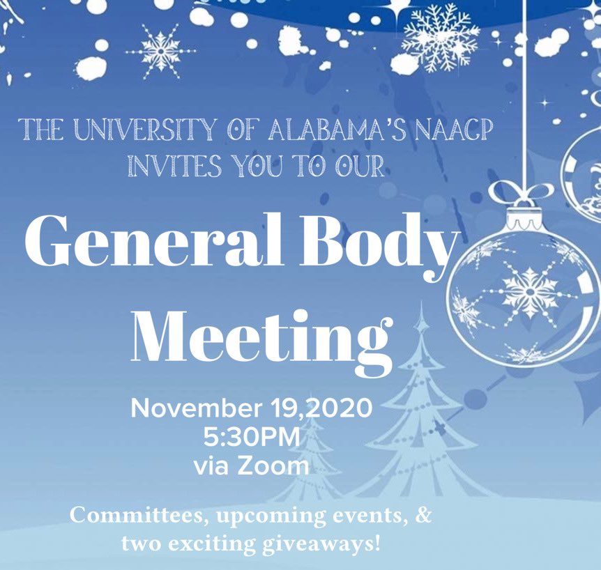 Join us Thursday, November 19th at 5:30 PM for our general body meeting and a chance to win one of two gift cards! 🎊 

*Zoom link will be provided in our bio.