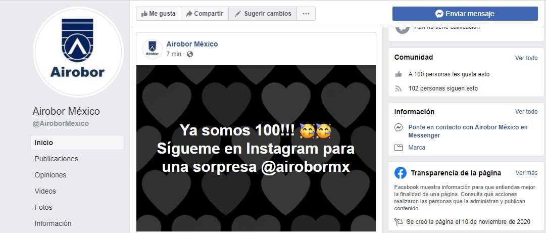 AiroborMexico's tweet photo. Estamos celebrando!!! Hemos conseguido los 100 likes en nuestra página de Facebook!!
#AiroborGroup #Airobor https://t.co/mgZ1r0l6mW