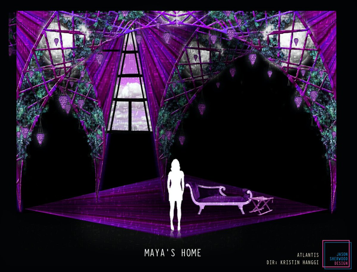 theatlantismuse's tweet photo. One of the most fun things about making a new musical is envisioning and designing the world! Here are some of set designer @jaysunsurewood Jason Sherwood’s beautiful renderings from the developmental production of @theatlantismuse. Don’t you just want to jump right in?? #WWWYB https://t.co/JGKOhex0Mw