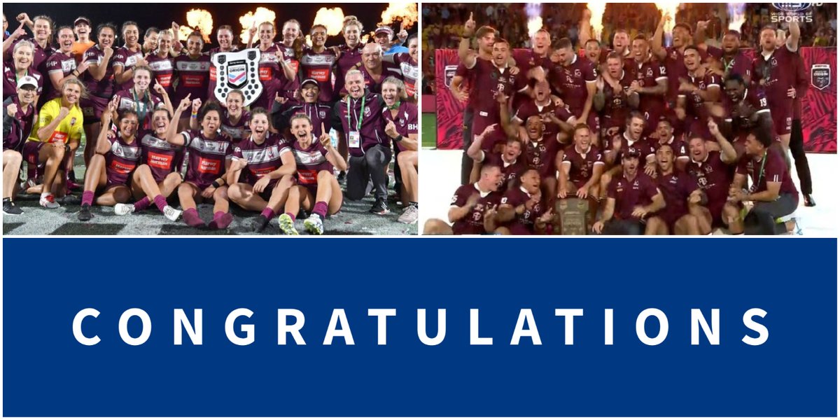 📢 𝗤 𝗨 𝗘 𝗘 𝗡 𝗦 𝗟 𝗔 𝗡 𝗗 𝗘 𝗥
Just five five days after #Queensland has recorded a historic Women's State of Origin victory, the male QLD #Maroons squad reclaimed the State of Origin shield back last night 👏👏👏

#stateoforigin #celebration #nrlfinals