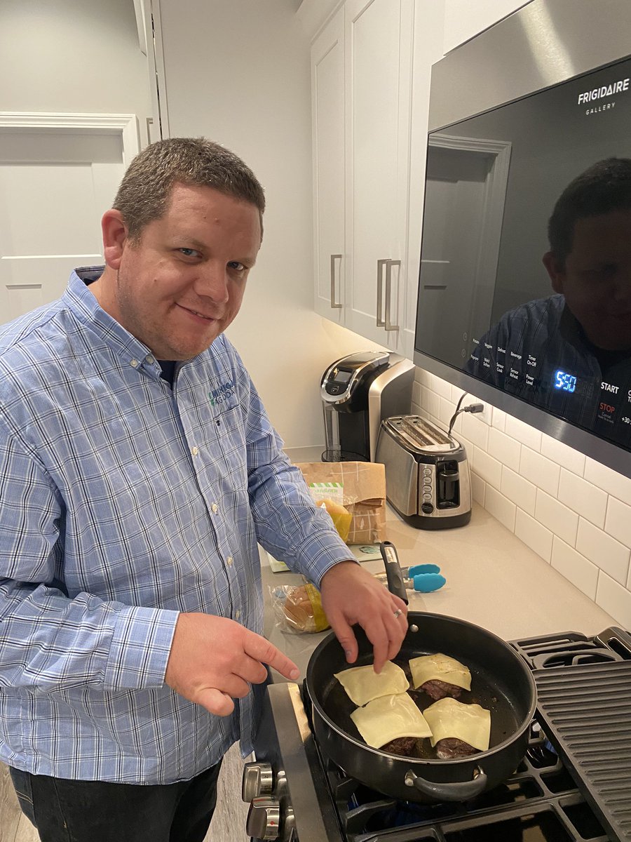ejpfeif's tweet photo. Preparing the Gouda burgers from @NAFB after the first day of #NAFB20. They were delicious! https://t.co/Ua7S9PWBSy