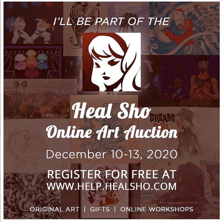 sho_moo's tweet image. Healsho Benefit Auction with art &amp;amp; workshops from some of the best professionals in the comic &amp;amp; animation industry.

If you are an artist interesting in donating art or helping, you still can. 
Please email success@healsho.com

Live Event dates:
December 10-13, 2020
