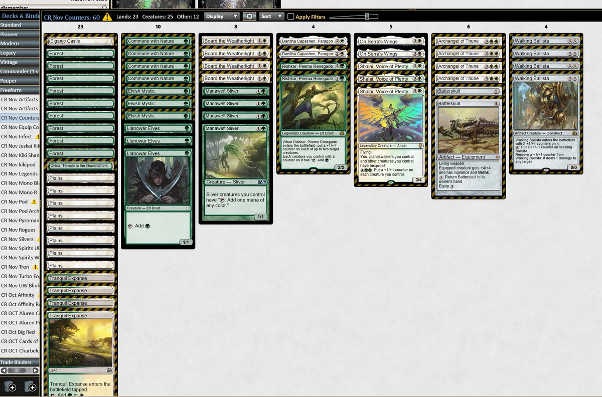 ZOAT_MTG's tweet photo. Been brewing like a madman for @Mythic_Society 's #Setroulette. I'm at about 19 deck ideas, now time to start testing!
1. Mono Black Artifacts
2. Jeskai Artifacts
3. Puresteel Paladin
4. GW Counters https://t.co/NaY1kaQAOa