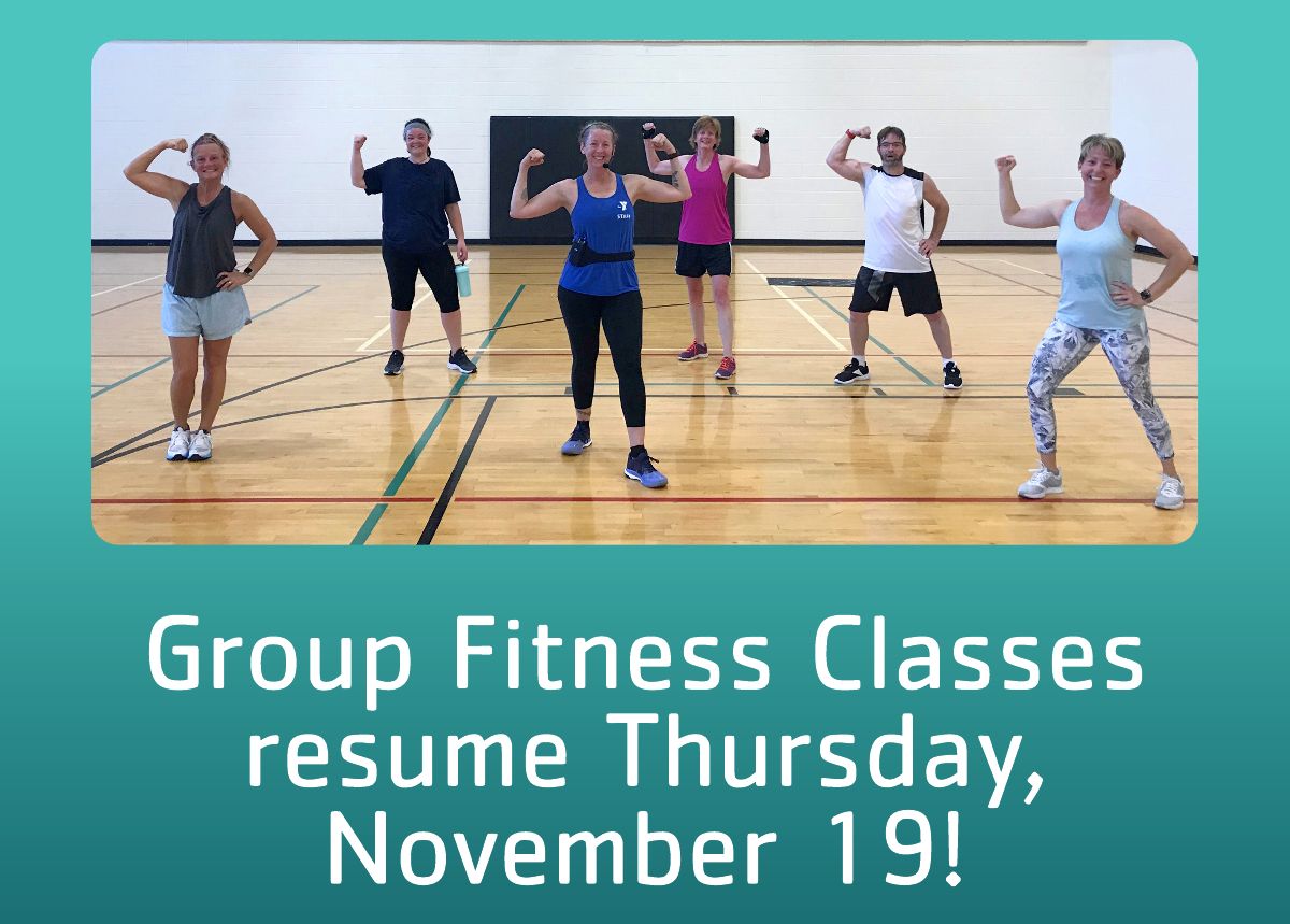 DesMoinesYMCA's tweet image. Good news! As a result of Governor Reynolds&apos; new proclamation modification, group fitness classes will resume tomorrow, Thurs, November 19 at the Y! Our mask policy remains in effect.