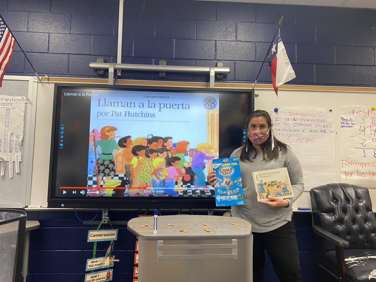 jesicaLSLE's tweet photo. Llaman a la puerta! What a wonderful book/activity to introduce division. Thank you @SLEOtto for this fantastic idea 🍪. @ExperienceSLE @RialGraham @SLESnowden https://t.co/gQsf0i12dP