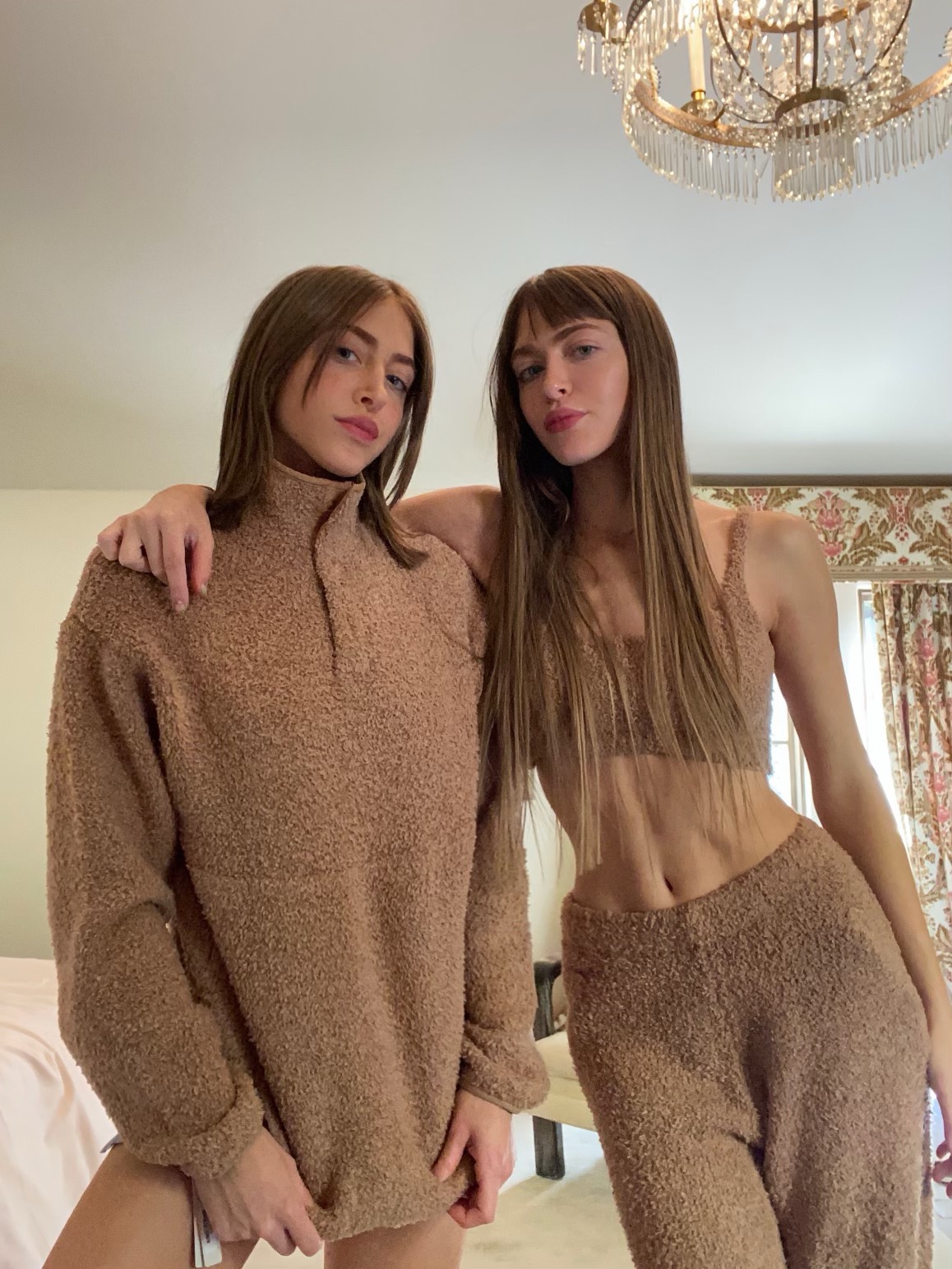 SKIMS on X: Simi and Haze wear SKIMS new Cozy Knit Pullover, Cozy Knit  Bralette, and Cozy Knit Pant in Camel, launching TOMORROW, Thursday  November 19 at 12PM ET. Join the waitlist