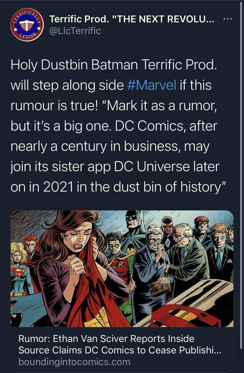 Terrificly_here's tweet photo. Evening #RevChronicles 
Wannna see a con man foam at the mouth? 😂
Andrew Rev, will believe any rumor, not matter how ridiculous, if it even remotely could help fool someone to believe @llcterrific is even a competitor.
"step alongside Marvel" 😂😂
#Rev19 #Delusionsofgrandeur https://t.co/M1dNymJWZK