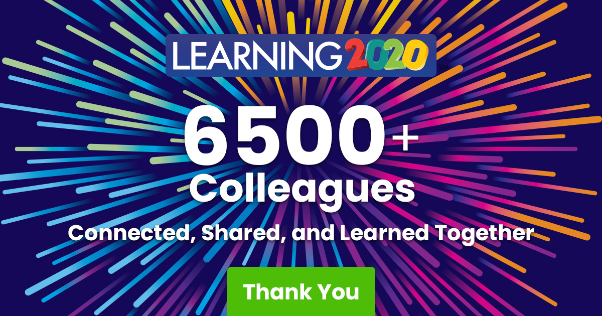 learning2024_us's tweet photo. ... And that's a wrap! Over 6,500 attendees from 84 countries came together at #Learning20 this year! We loved how engaged you all were in chat & social with your questions, insights, and takeaways. We can't wait to gather next year.
Truly, we thank you all so much for coming. https://t.co/aRvy516kr5