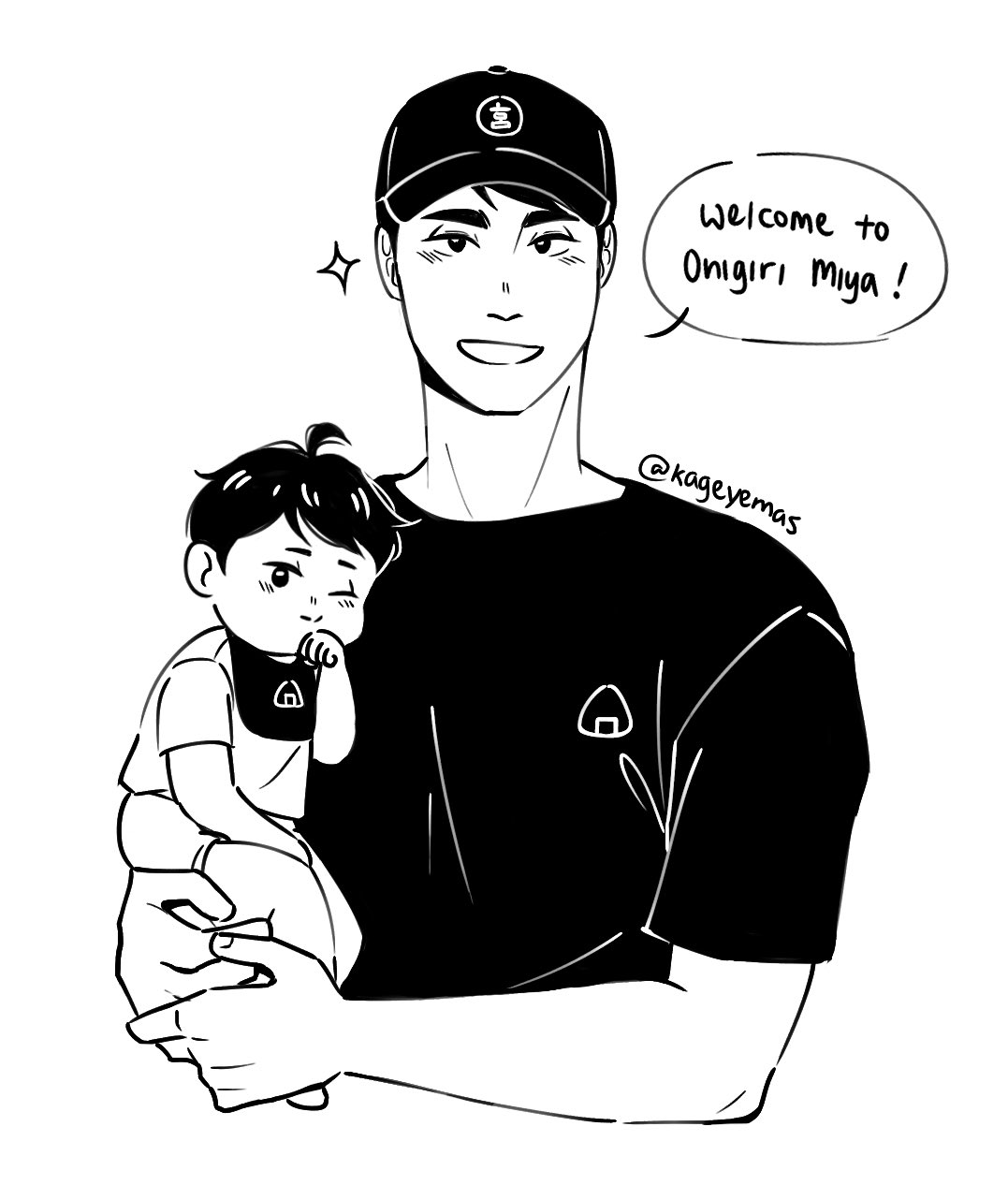lia on X: “part 2 of my single dad osamu AU! its bring-your-kid-to 