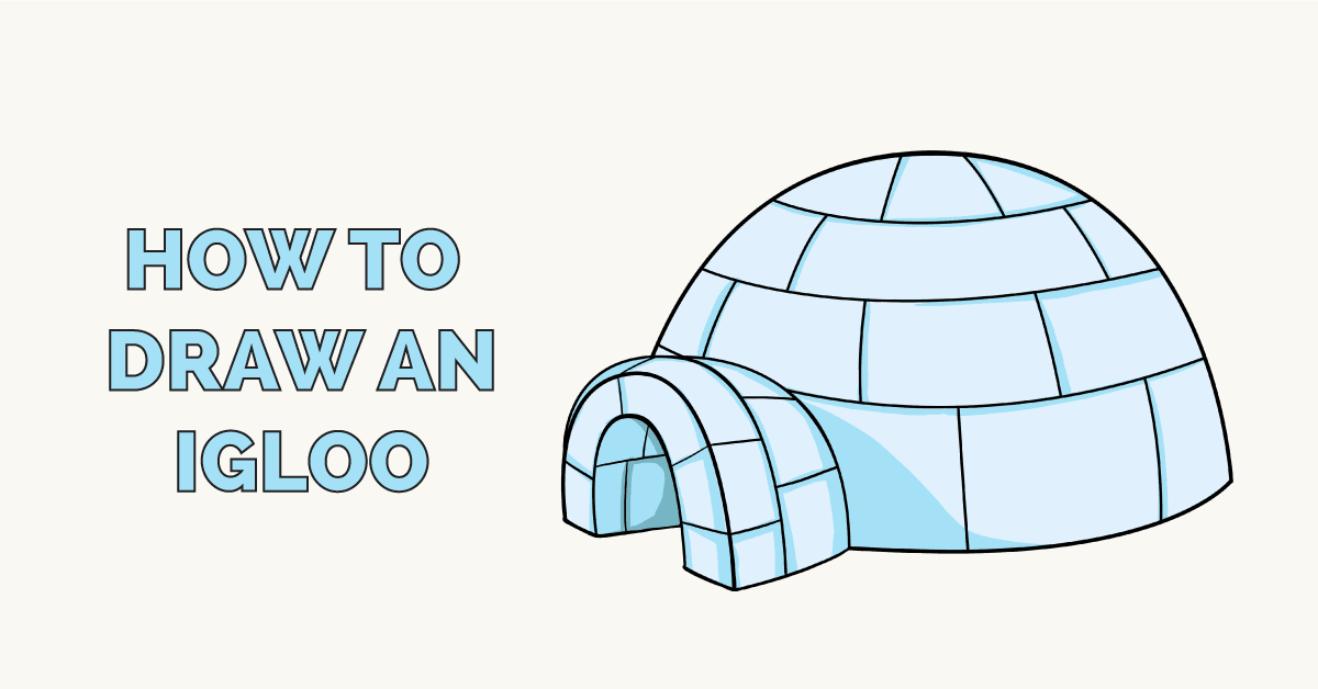 Easy Drawing Guides On Twitter Rt Easydrawinguide How To Draw An Igloo Easy To Draw Art