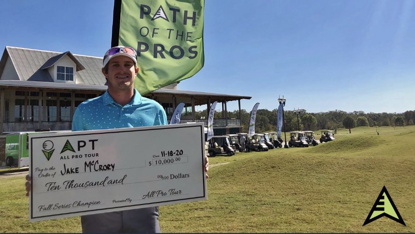 BearkatsMGolf's tweet photo. Boom!! ⁦@BearkatsMGolf⁩ Alum ⁦@jakemccrory⁩ wins the All Pro Tour Atchafalaya Challenge &amp; firing 69•65•70 to finish -12! #ProKats https://t.co/7B9TufZd3g
