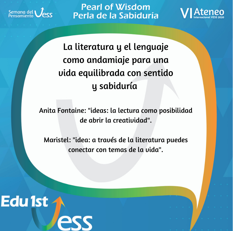 Edu1stVESS's tweet image. Participantes de los talleres celebrados en el marco de la Semana de Pensamiento VESS 2020 nos comparten sus perlas de la sabiduría ¡Cuéntanos sobre tus aprendizajes, momentos, reflexiones e ideas para transformar la educación!
#vesssummit #vessmodel #leadership #wearevess