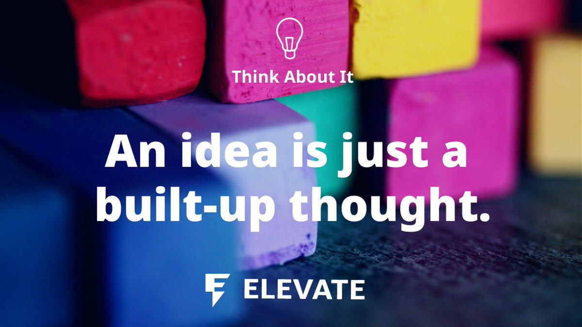 Thinking and brainstorming are the first step for almost everything. As long as we continue to feed these thoughts, they will develop, and suddenly, the light bulb flickers on. You've found a concept, an idea, to turn into something great.