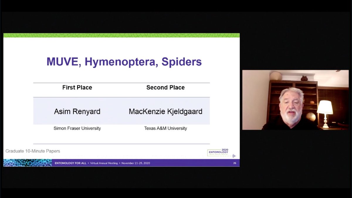 GriesLab's tweet image. Were ecstatic here at the @GriesLab! Congrats to @AsimRenyard, @warrenhlwong, @KendalSingleton, and @cegooding on your presentation wins at #EntSoc20!!! You and the rest of the lab did amazing!!