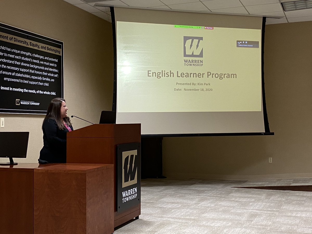 Kim Park our Coordinator of English Learners &amp; Dual Language sharing about how our amazing staff support our over 1200 EL students in Warren #WarrenWill <a href="/MSDWarrenEL/">MSD Warren EL</a>