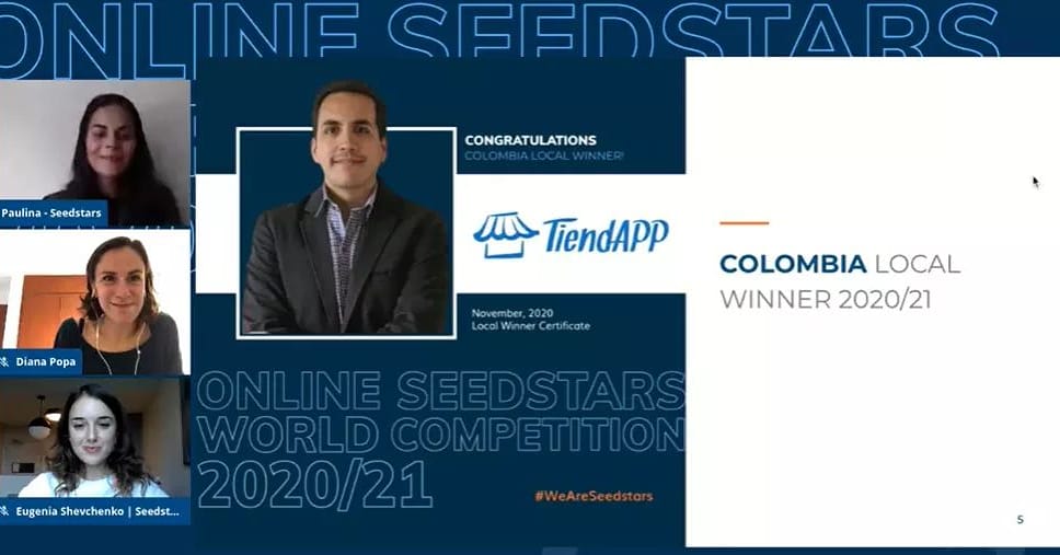 tiendapp_latam's tweet photo. ALEGRÍA y ORGULLO de ser los ganadores para COLOMBIA en el SEEDSTARS WORLD COMPETITION 2020/21 🏅 Obtener este premio entre cientos de empresas, y ser el representante de COLOMBIA para esta importante competencia GLOBAL es un Gran Compromiso. 💪🏻 ¡Vamos con Toda!. https://t.co/oEabyWeLgl
