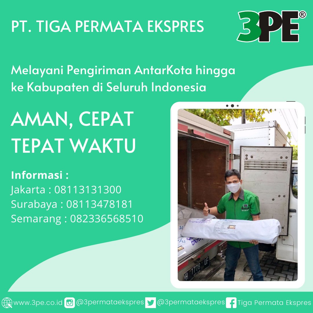 3permataekspres's tweet photo. Ingin kirim barang ke daerah dan kabupaten? Silakan hubungi kami. Aman, cepat dan tepat waktu. https://t.co/MXTIO0jMz6.

#jasapengiriman #kirimbarang #jasaekspedisi #cargo #airfreight #pengirimanbarang https://t.co/NsqqgN93CQ