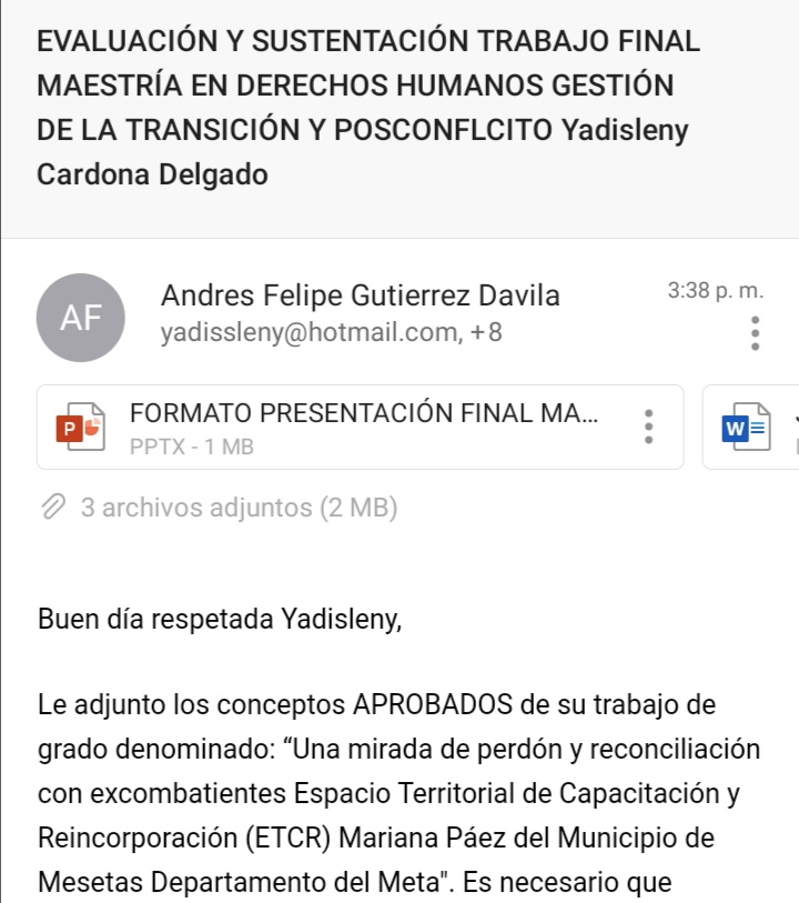 CardonaYadis's tweet photo. Correos que emocionan 💓💓 https://t.co/ayPZ7m0EXV