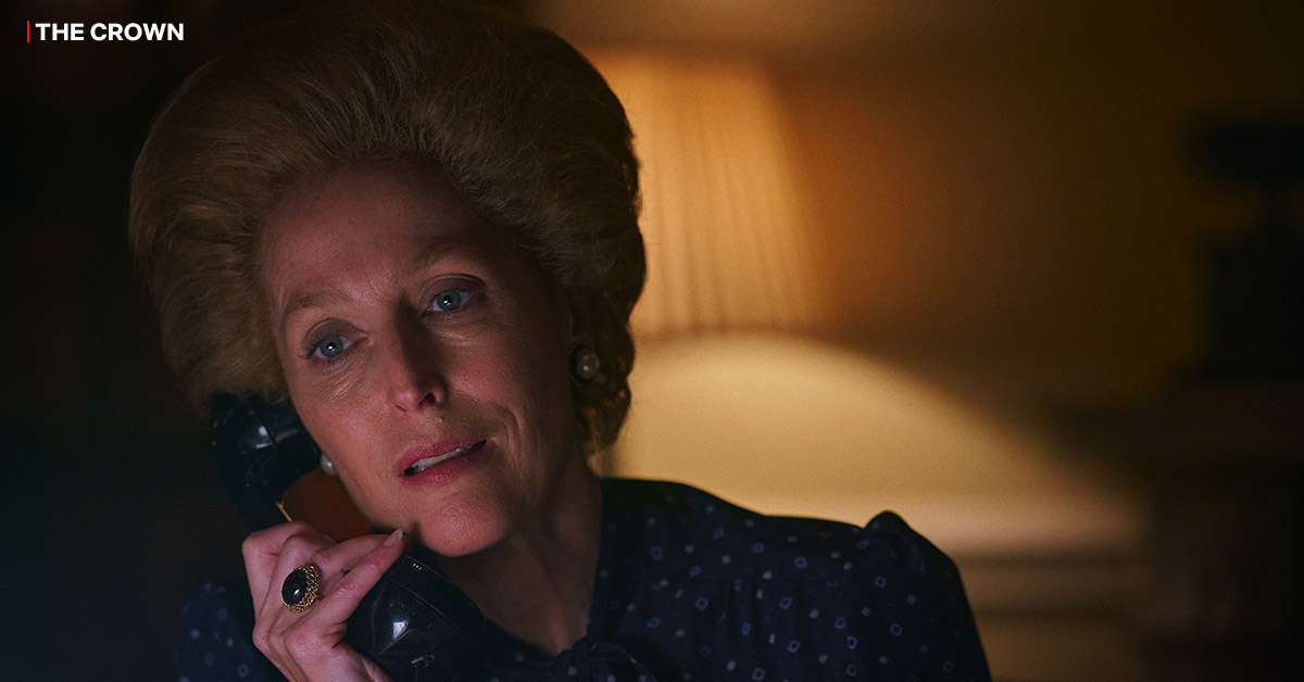 NetflixLAT's tweet photo. Solo una actriz como Gillian Anderson podría ser tan liberal como la Dra. Jean Milburn y tan conservadora como Margaret Thatcher. https://t.co/oahMhgLr91
