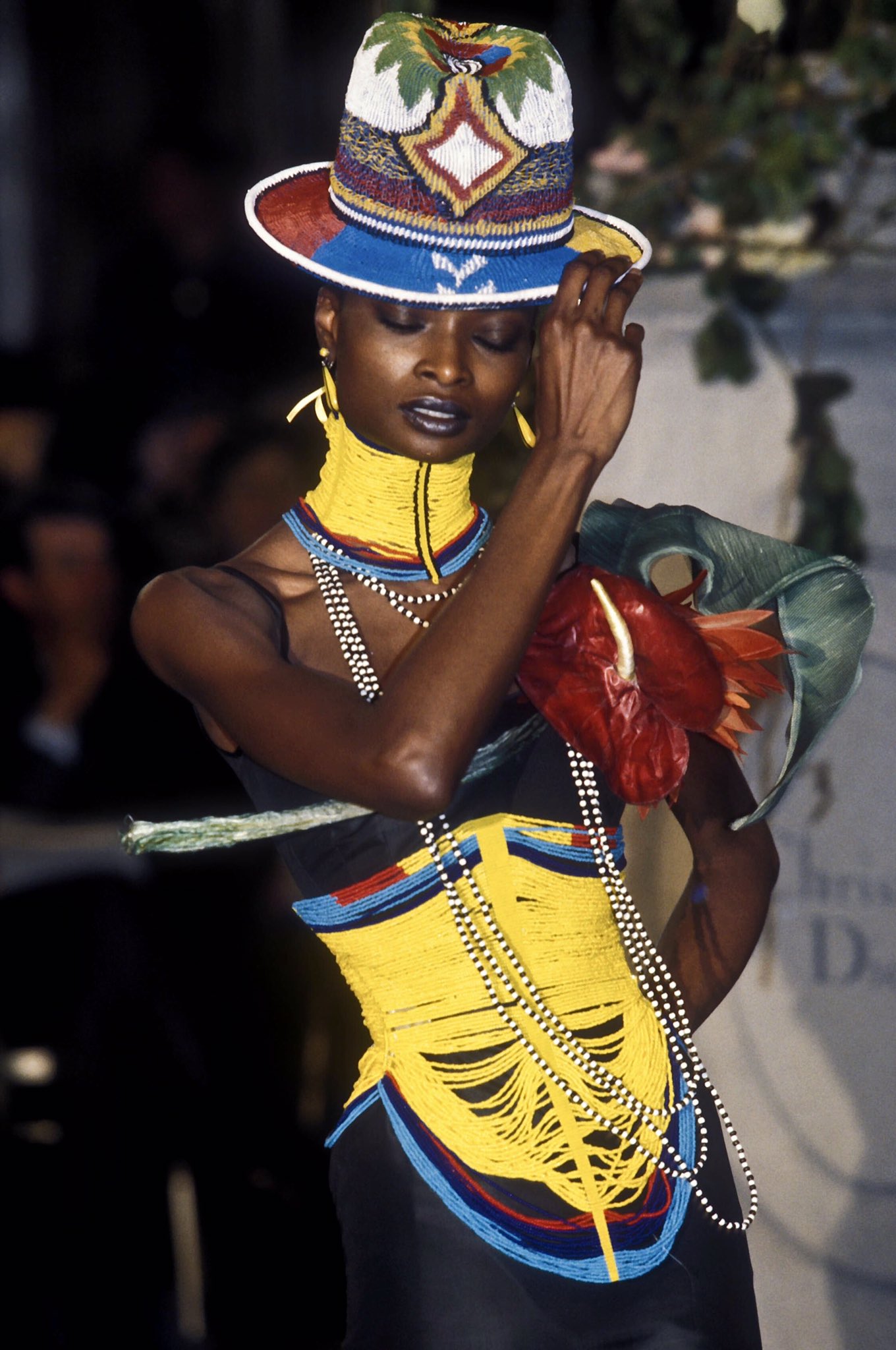 Nathan on X: christian dior haute couture 'maasai' s/s 1997, john  galliano's grand debut collection for the house  / X