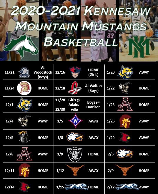 Kennesaw Mtn. (@kmhsathletics) on Twitter photo Getting ready for Mustang basketball this year! Check out the schedule below and go to GoFan.co/KennesawMounta… for tickets!
<a href="/KM_LadyMustangs/">KMHS VG Basketball</a> <a href="/CoachEricBlair/">Eric Blair</a> <a href="/CCSD_AD/">Athletics - Cobb County School District</a> Getting ready for Mustang basketball this year! Check out the schedule below and go to GoFan.co/KennesawMounta… for tickets!
<a href="/KM_LadyMustangs/">KMHS VG Basketball</a> <a href="/CoachEricBlair/">Eric Blair</a> <a href="/CCSD_AD/">Athletics - Cobb County School District</a>