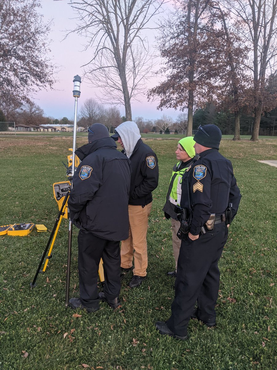 SgtChrisWall's tweet photo. Huge thanks to Sgt. Soderquist of @OSHP for instructing our in-service on the Total Station this afternoon for crash investigations. She is a wealth of knowledge! #police #HTPD #training #totalstation #communitypolicing https://t.co/tZgrmVh7qy