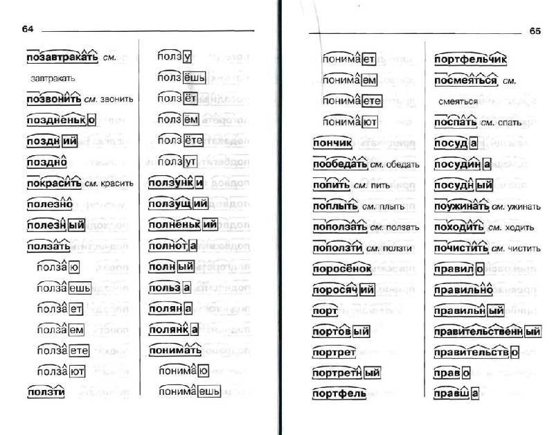 Word formation in particular is the main part of it (its mostly all word formation and punctuation), and one of the basic but not easy excercises is outlining parts of which a word consists (pic. 1-2). And all rules look like 3-4, and its just 2 (two) of all of them