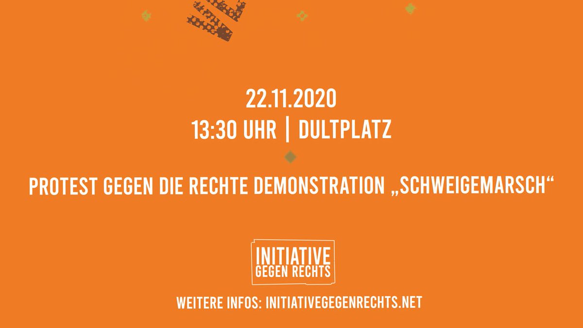 Anni_Grub's tweet photo. 2) Sonntag, 22.11.2020  #rgb2211
Protest gegen die verschwörungsideologischen "Schweigemarsch" ab 14 Uhr am #Regensburg #Dultplatz
#InitiativeGegenRechts: 13:30 Uhr Nähe Dultplatz, weitere Infos folgen

https://t.co/KBYRQM2kTY
#rgb2211 #mitdenken statt #querdenken #Regensburg https://t.co/4nxPIhrZaH