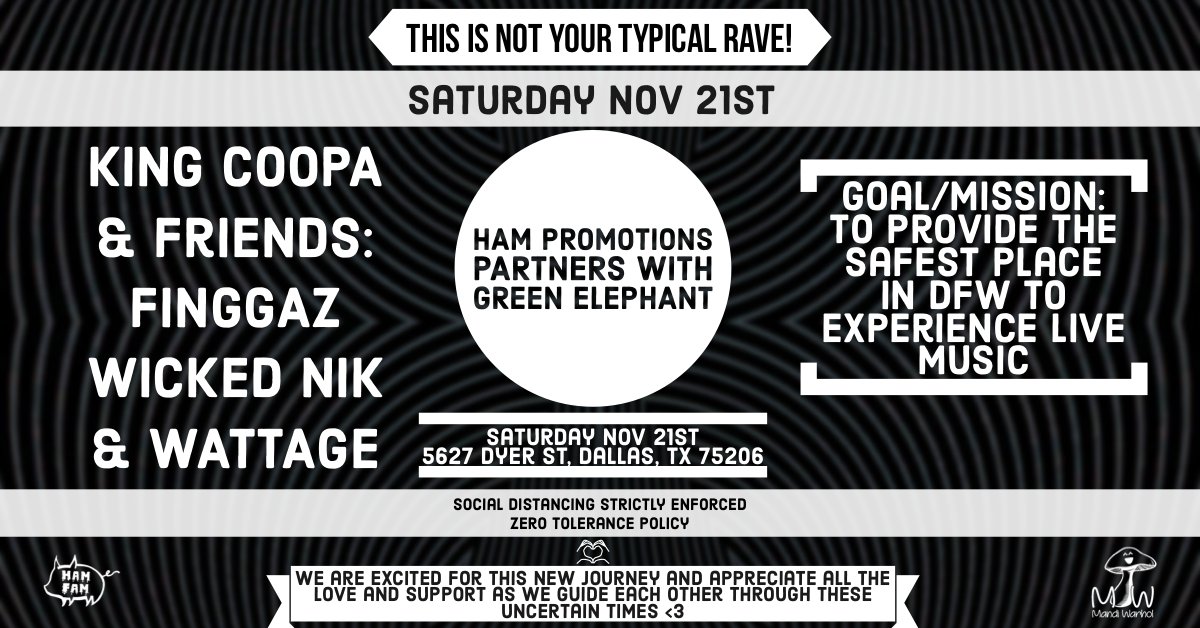 HAM_Promotions's tweet photo. Who else is ready to throw down to @kingcoopamusic this Saturday?

He is bringing a handful of his talented Oklahomies with him to play that you've got to check out!

#dallasedm
#dfwnightlife
#Texasraves https://t.co/CRdQz1TfM4
