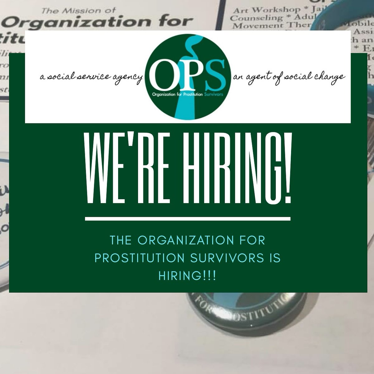 OPSSeattle's tweet image. OPS is hiring!!! We are looking for some outstanding new additions to our team to fill the following positions:
- CSE Survivor Advocate (FT)
- Drop-in &amp;amp; Street Outreach Coordinator (FT)
- Survivor Services Support Staff (on-call)

Check out our postings 
bit.ly/3pB6XIZ