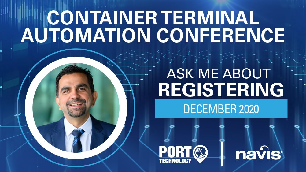 KalerisOfficial's tweet photo. Navis is headline #sponsor at 2020 Container Terminal Automation Conference! This year’s CTAC event will feature #keynote speaker, Younus Aftab, CTO, Navis who will discuss the 2030 #vision. Free for all port authorities, operators &amp; terminals, #register: https://t.co/QrXImzohNr https://t.co/cY68QReVwJ