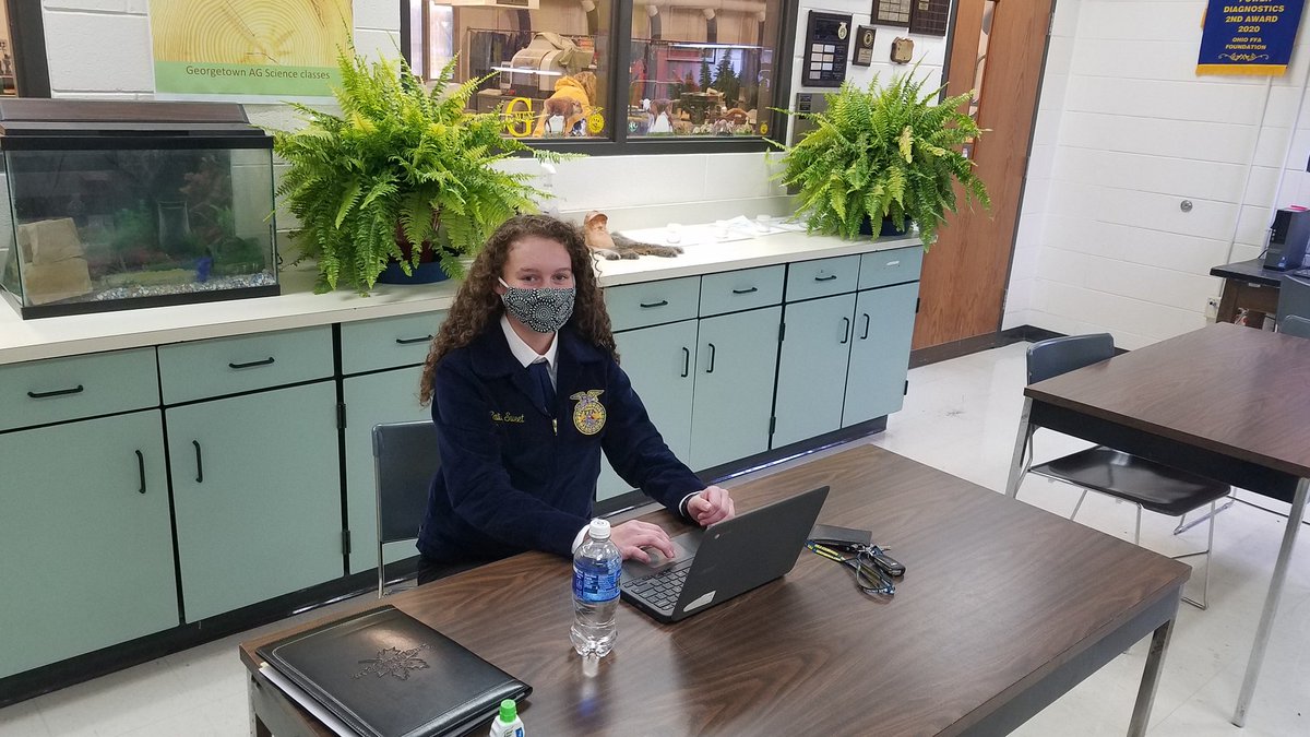 loudonj1's tweet photo. Proud of all three of these individuals for Qualifying in sub districts and making history @gtownffa by competing in our first district virtual Job Interview Contest. Maddie placed 3rd in district. Awesome job! https://t.co/WLvpzWcFhJ