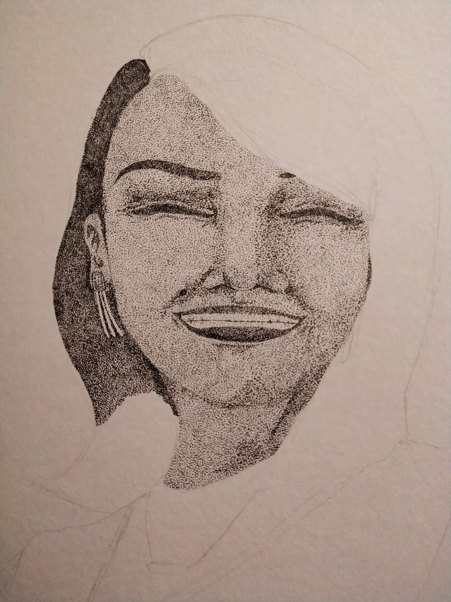 SheenSheJ1's tweet photo. Can't get the right angle to give justice to the artwork, but I'm at almost 50,000 Dots and my hand is numb 😂
#Pointillism https://t.co/ui1qw8xg5g
