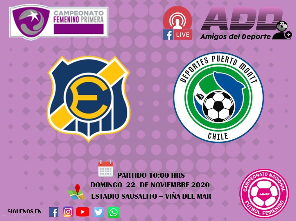 Las #Hijasdeltemporal🐬 nunca caminaran solas⚽
<a href="/evertonvina/">oro y cielo</a> vs <a href="/femdpm/">Dep PtoMonttFemenino</a> 
.
Este domingo desde las 09:30hrs desde Viña del Mar 🤩 En vivo por Facebook Live audio de #AmigosDelDeporte😍 .
.
Sigue la #Fecha4 del #fútbolfemenino #PrimeraA #ADD