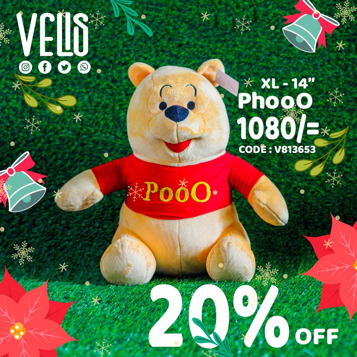 Velisteddy's tweet photo. 🧸Velis Christmas Collection 🎅 | 10% To 30% OFF
Give a gift to your beloved ones, Flat 10 To 30%OFF on Selected Categories.
Now Available for cash on delivery! Message our page. https://t.co/FcEKJzECRa