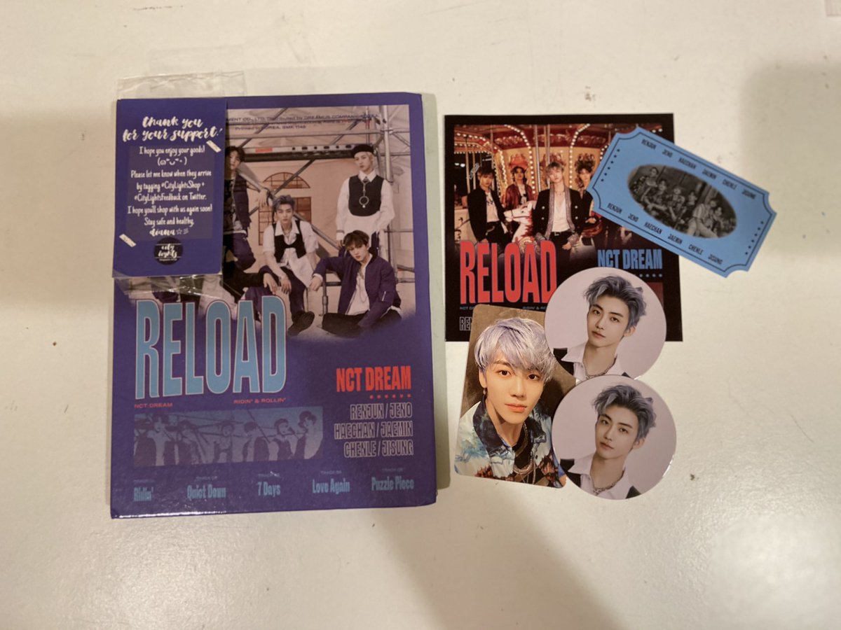jaeminslv's tweet photo. #CityLightsFeedback @CityLightsShop ahh my NCT Dream album just came in the mail !! thank you so much for doing this GO 🥺❤️ you are the best 🥰 https://t.co/NVTGG6AA6D