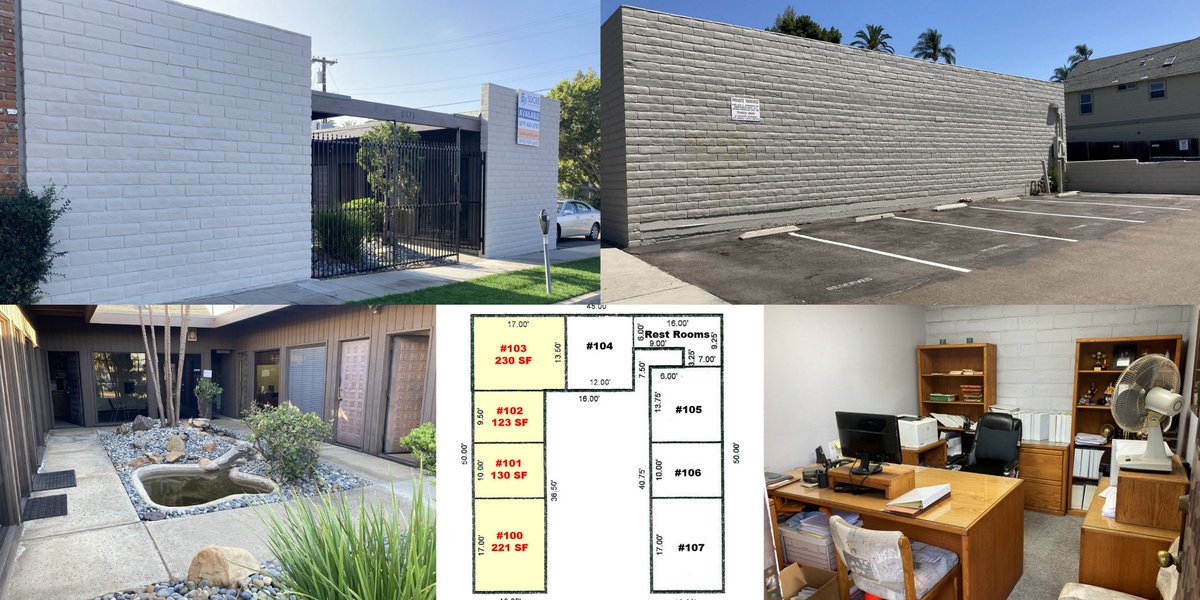 SDCRE's tweet photo. Small office spaces on ground floor, starting at $400 per month, one block from #LaMesaVillage, at 8321 Lemon Avenue. https://t.co/JsPiO6RcCp Contact Agent, Mark Robak to see. Call or text at 619-778-3800. Link to property brochure ➡️ https://t.co/dbHslHzYqe #ExecutiveOfficeSpace https://t.co/nudgOeTSlU