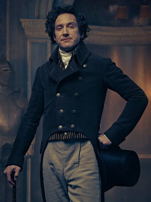 Also a rare one where men's coats are properly tight fitting across the torso. Strain lines appear that reflect those seen in period images. So delightful.