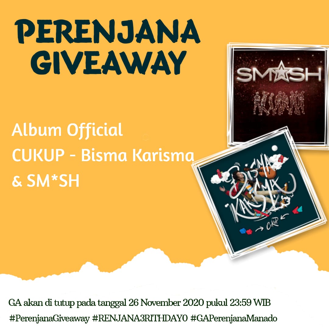 Haii para Perenjanaa
Kita punya info penting, dlm rangka ulgthn mamang yg udah semain dekatt kita bakal ngadain give away. Penasaran? Check postingan berikutnya untuk rulesnya ya! Ohiyaa follow ig kita @perenjanamanado❤ #PerenjanaGiveaway #RENJANA3RTIHDAY0 #GAPerenjanaManado