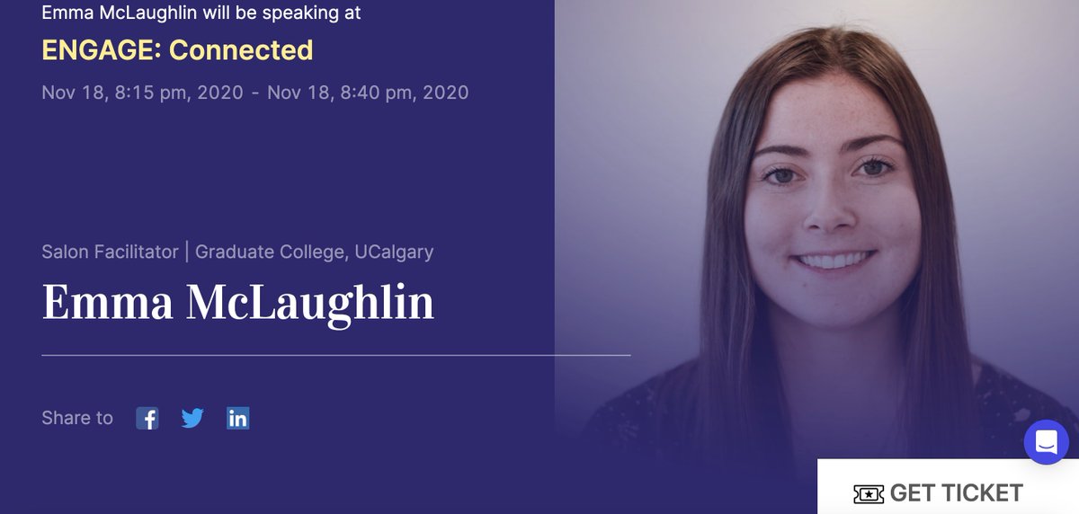 Emma McLaughlin (@emmacmclaughlin) on Twitter photo Excited to join the <a href="/TEDxCalgary/">TEDxCalgary</a> event tonight - ENGAGE: Connected, representing @TheGradCollege as a salon facilitator! #TEDx #VirtualEvent
runtheworld.today/app/speaker-pr… Excited to join the <a href="/TEDxCalgary/">TEDxCalgary</a> event tonight - ENGAGE: Connected, representing @TheGradCollege as a salon facilitator! #TEDx #VirtualEvent
runtheworld.today/app/speaker-pr…