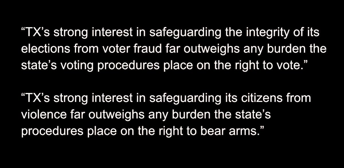 In light of yesterday’s blatant attempt by Republicans to disenfranchise Black voters in Detroit—as well as some awful decisions & dissents from state & fed courts—it’s time we ask: Why doesn’t America treat voting rights the way it treats gun rights?Consider these statements