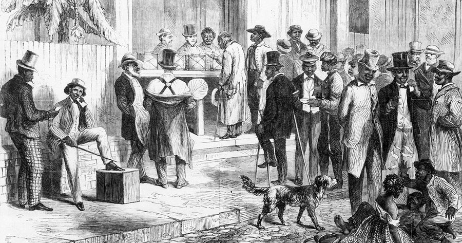 At its founding America the vote to white men who owned property—expanding to most white men by the mid-1800s.W/the 15th Amendment Black men gained the vote in 1870 (then came Jim Crow).White women earned suffrage in 1920.The 1960s saw a renewed push to protect Black votes.