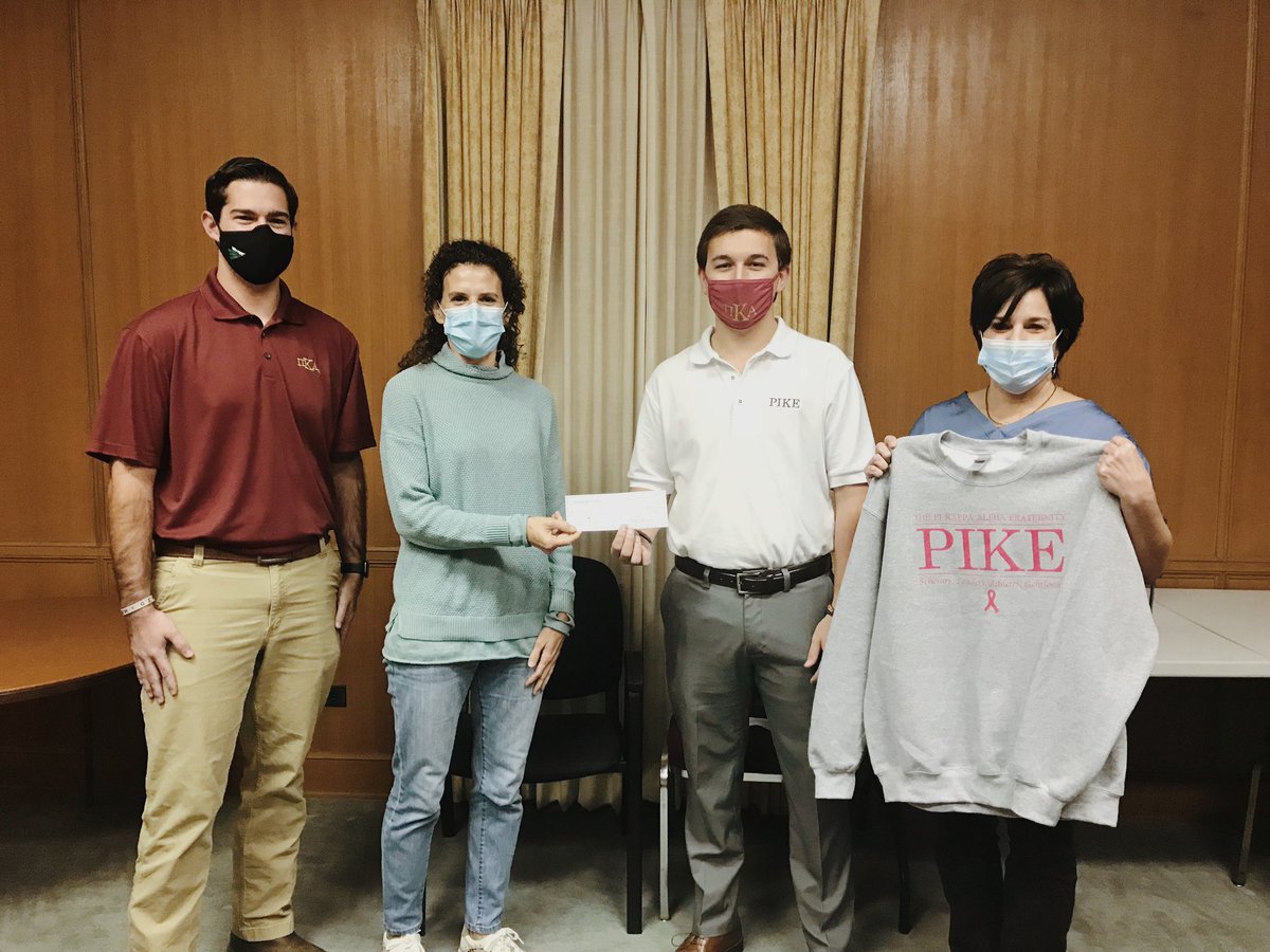 DSU_Pikes's tweet photo. Philanthropy chair Michael Tucker and President Will Young had the pleasure of presenting a $2,100 check to the ladies of Delta Cotton Belles! We are so thankful to have been able to partner with such a great organization. Thanks to everyone who purchased a sweatshirt from us! https://t.co/izbkegcsv6