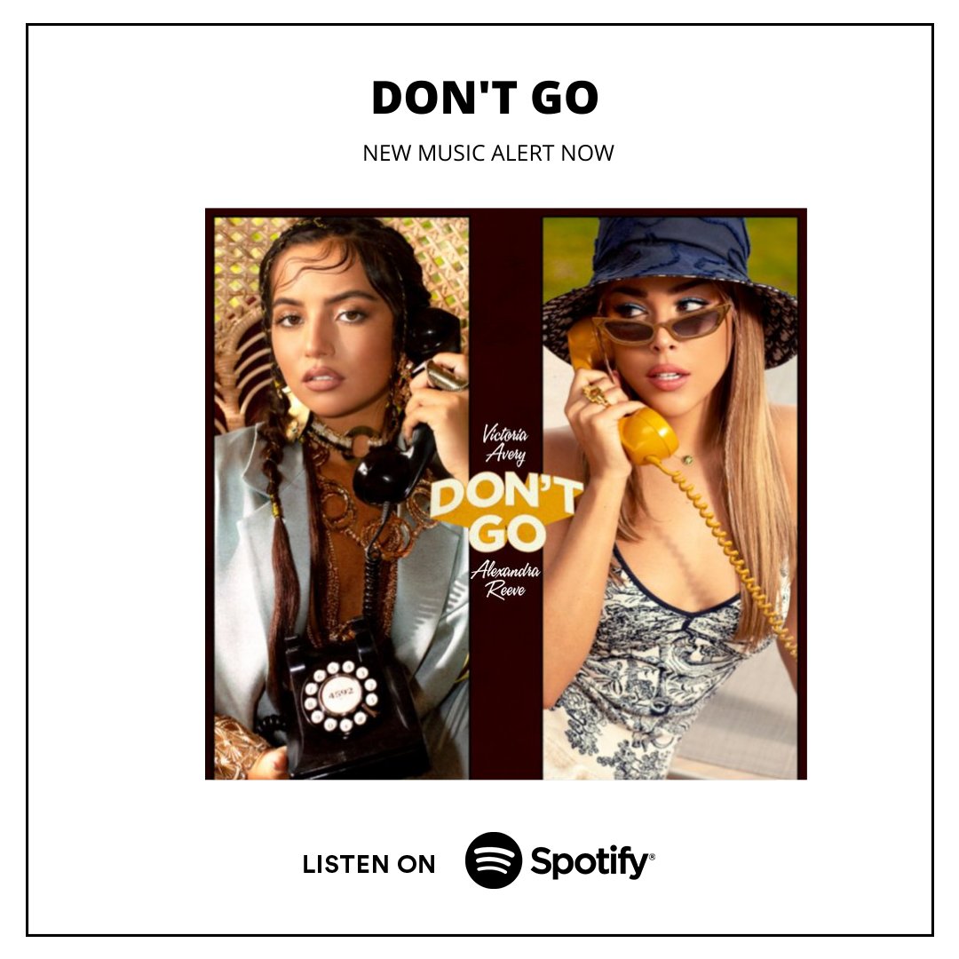 spotifyrp's tweet photo. Nuestras preciosas Alexandra y Victoria no se quedaron atrás trayéndonos una poderosa colaboración y himno al empoderamiento femenino que no podrás dejar de cantar y bailar, escúcha 'Don't Go' donde sea que estés y cuando quieras en nuestra app 𝗦𝗽𝗼𝘁𝗶𝗳𝘆. https://t.co/9TC2SYwE2C