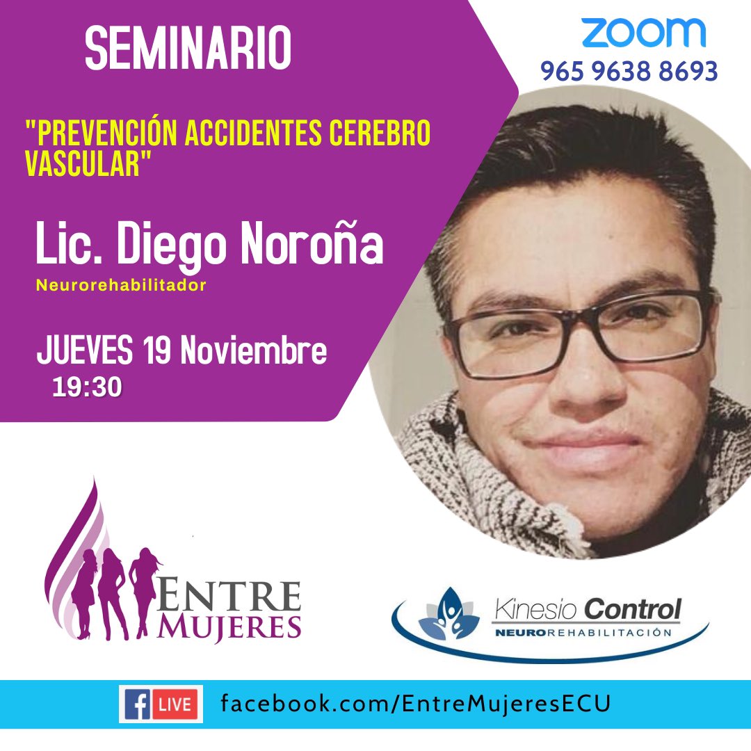 EntreMujeresEC's tweet photo. 📌Reconoce los signos de un accidente cerebro vascular🤦🏻‍♀️. 
Te esperamos este jueves 🕢19:30                                                      
✅Invita a un amigo! 👉🏻https://t.co/hrl5NR7BbJ
#EntreMujeres #DistritoTungurahua https://t.co/f6LhHqy4VZ