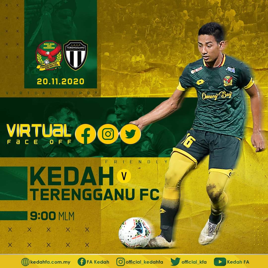 official_kfa's tweet photo. Saksikan pertarungan ๐๐ข๐ซ๐ญ๐ฎ๐๐ฅ ๐
๐๐๐-๐๐๐ antara @official_kfa dan @FCTerengganu 9 malam esok di laman media sosial Facebook, Instagram dan Twitter kedua-dua pasukan.
#kedahfa #pulunkedahpulun #KEDTFC #virtualfaceoff https://t.co/kNzGdrvj6G