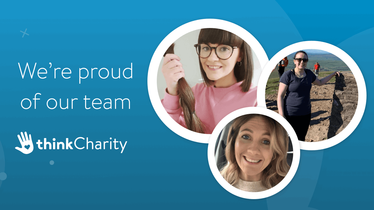 thinkmoney's tweet photo. Despite the chaos of COVID-19 our thinkers still did their bit for charity:
❤️ Dana did the Three Peaks Challenge for St Ann's Hospice
❤️ Hannah B cut off her locks for Little Princess Trust
❤️ Hannah N donated to many amazing causes

Well done! #thinkCharity https://t.co/6qPm6OIUuY