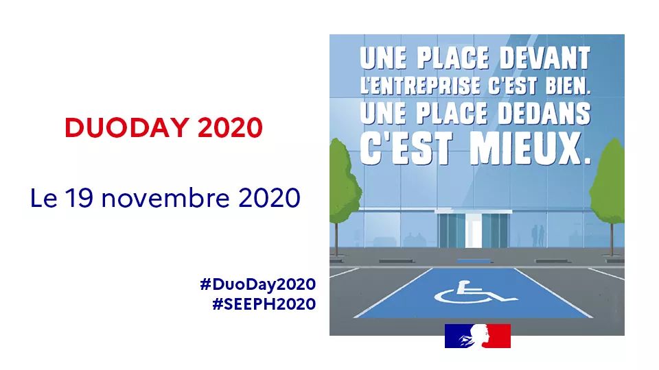 📆 J-J pour le #DuoDay2020 en plein cœur de la #SEEPH2020.
Plusieurs milliers de duos vont passer la journée ensemble pour se rencontrer et lever les freins à l’embauche des personnes en situation de handicap. 
Pour en savoir plus  ➡️ swll.to/HRTireE