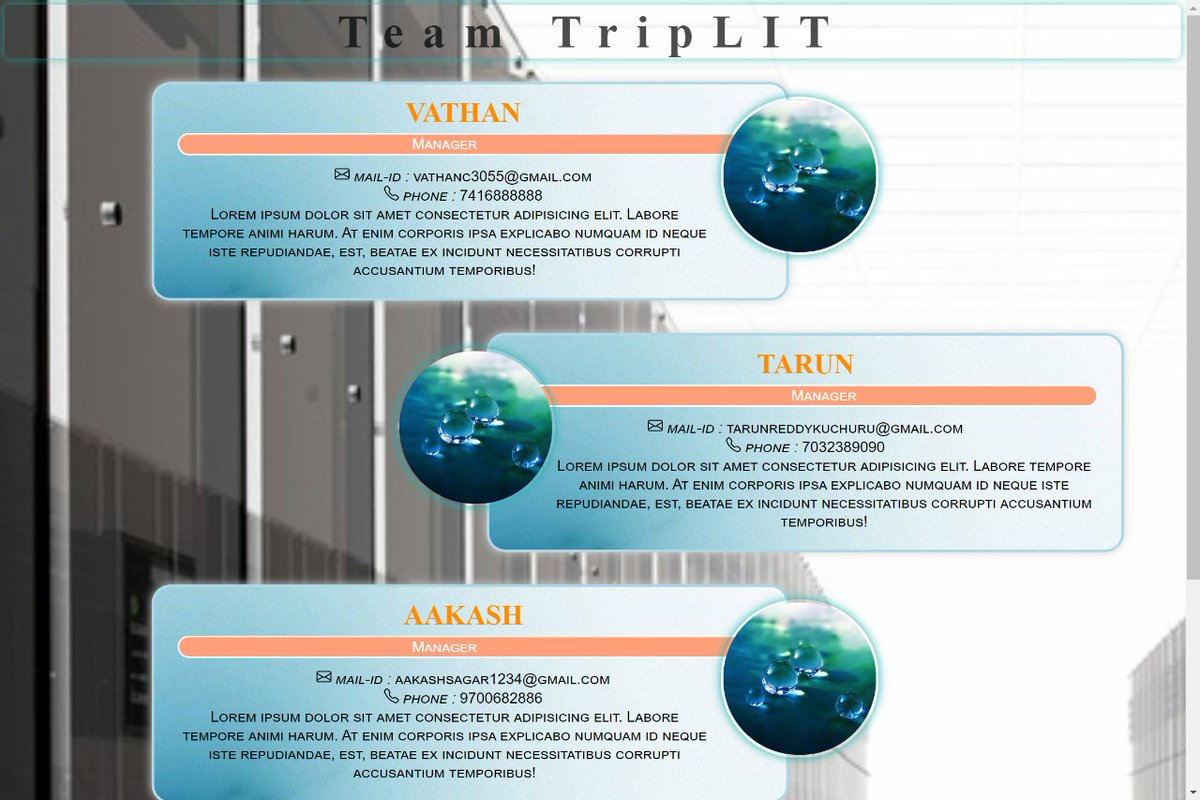 AakashS15814781's tweet photo. TripLIT
This is our semester project which reaches out to the people, specially travel-heads who like to travel, visit, eat, explore stuff. TripLIT aims to be - easy to acess friend to all our travel clients.
 #cse_bennett #travel #food #Explore #innovation #semester #2020Vision https://t.co/eAQ2e8WMzk