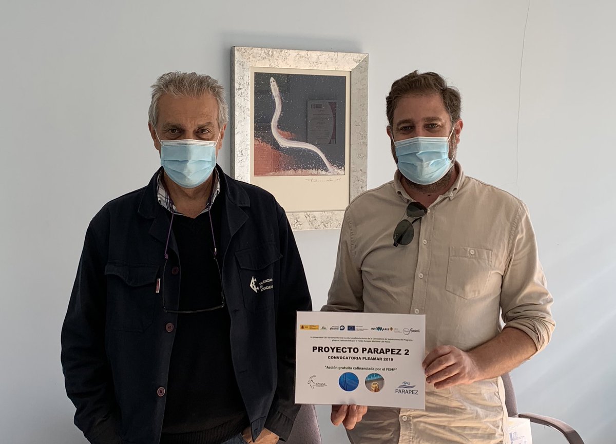 JordiLopezRamon's tweet image. Seguimos trabajando en el proyecto #Parapez de la @uchceu, cofinanciado en la convocatoria #programapleamar de la @FBiodiversidad. Esta semana estuvimos con Rodolfo Barrera, Presidente de @acuival, hablando sobre las últimas fases del proyecto.